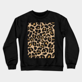 Large Spots Leopard Print Crewneck Sweatshirt